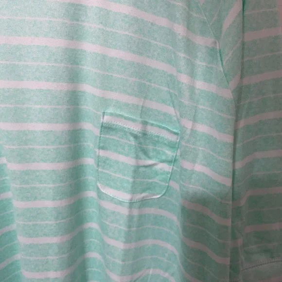 Cuddl Duds Womens 2X Pajama Set Mint Green White Striped Top Pants Loungewear - Picture 5 of 7